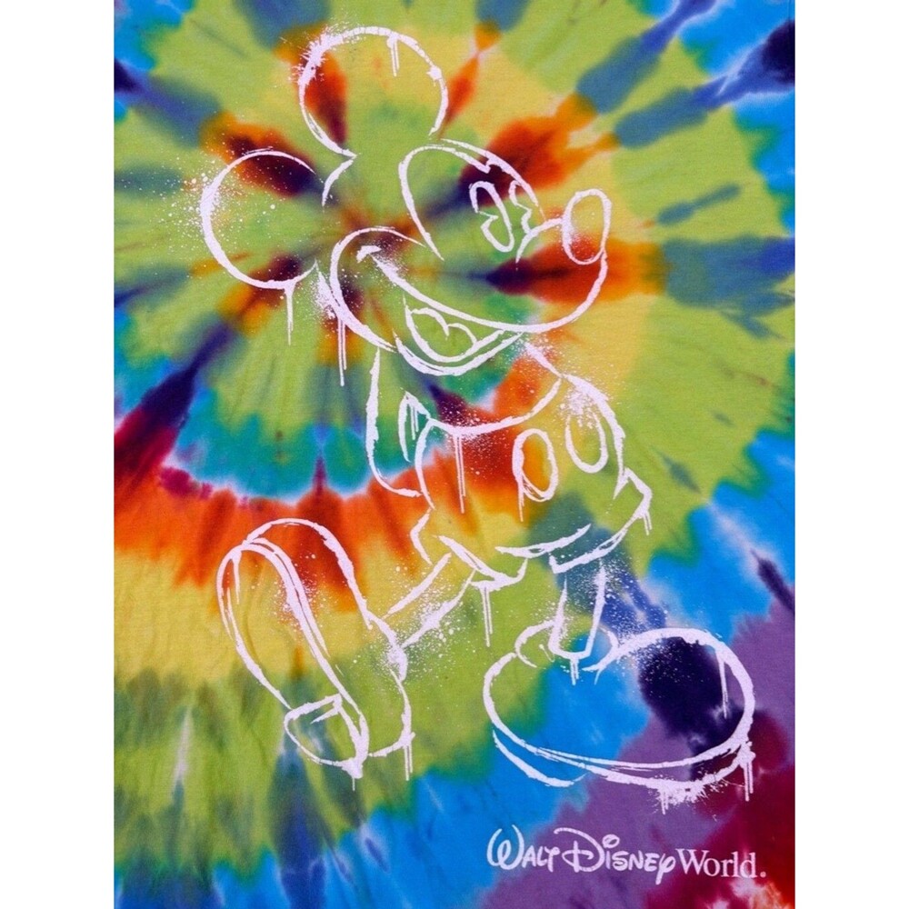 Disney Mickey Mouse Tie Dye T-Shirt Men's M | Multicolor Graphic Tee